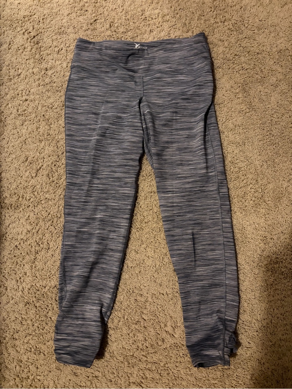 Old Navy Heathered Gray-Blue Girls' Active Leggings